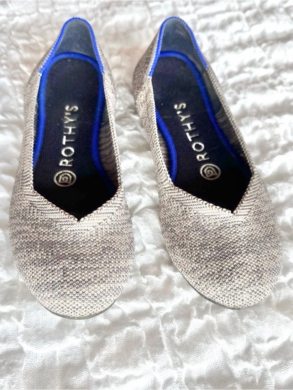 Rothy’s The Flat Heather Gray Rounded Toe Size 5.5 - Picture 3 of 8